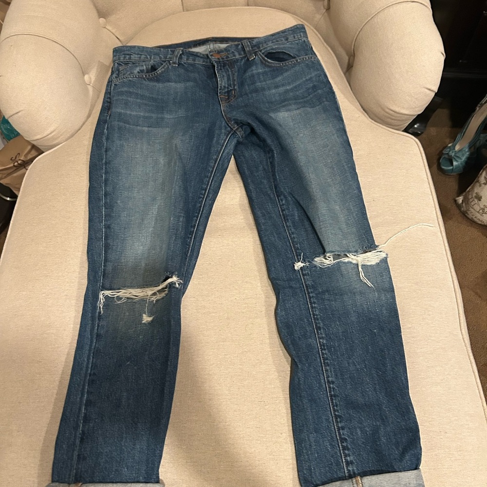 Classic J Brand Jake jeans in Bohemia wash with a relaxed boyfriend style